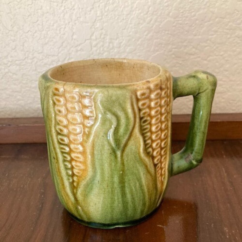 Rare Vintage Brush McCoy Majolica Ware Mug #86